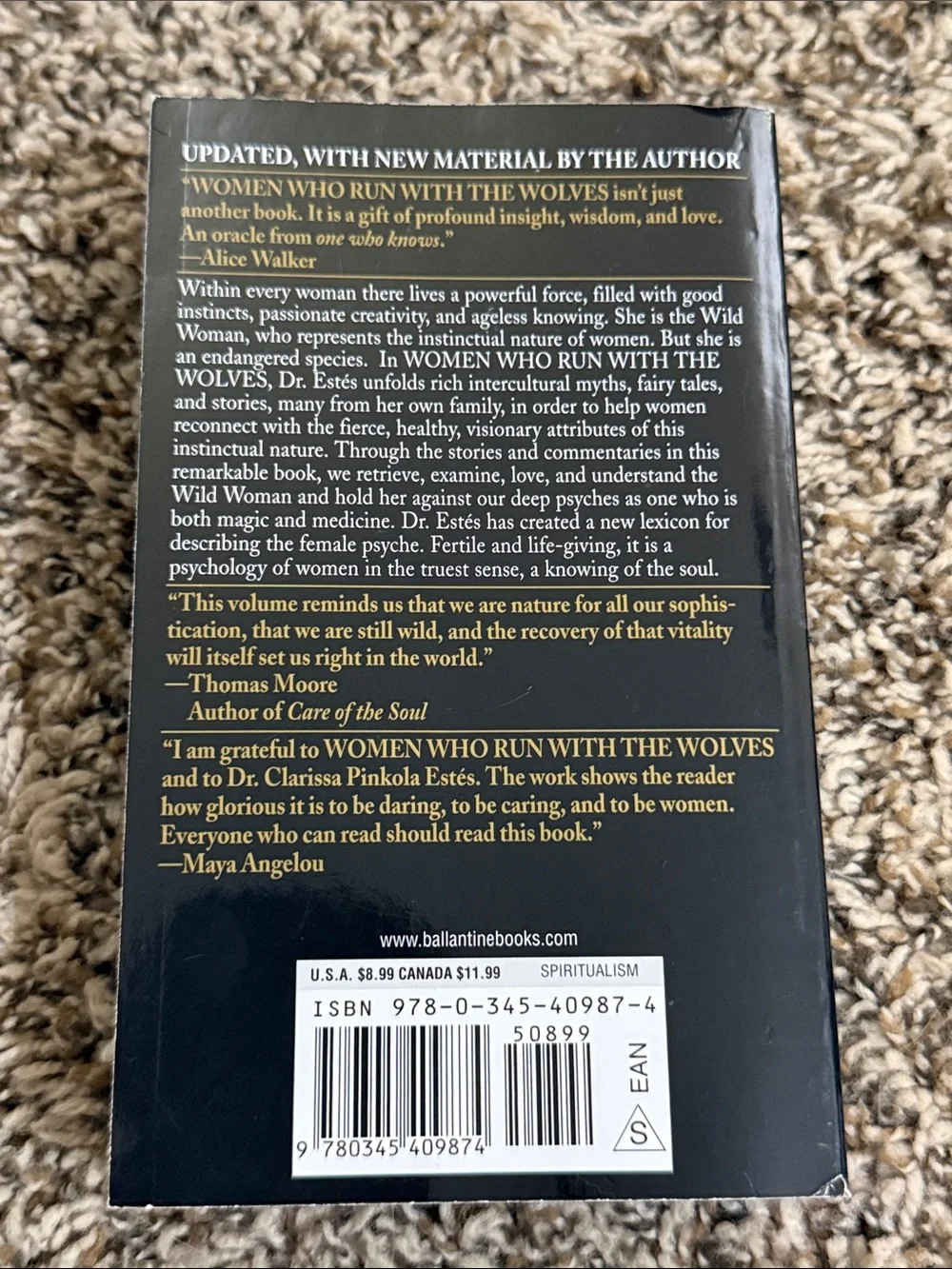 Women Who Run With the Wolves by Clarissa Pinkola Estés - Black & Gold Cover